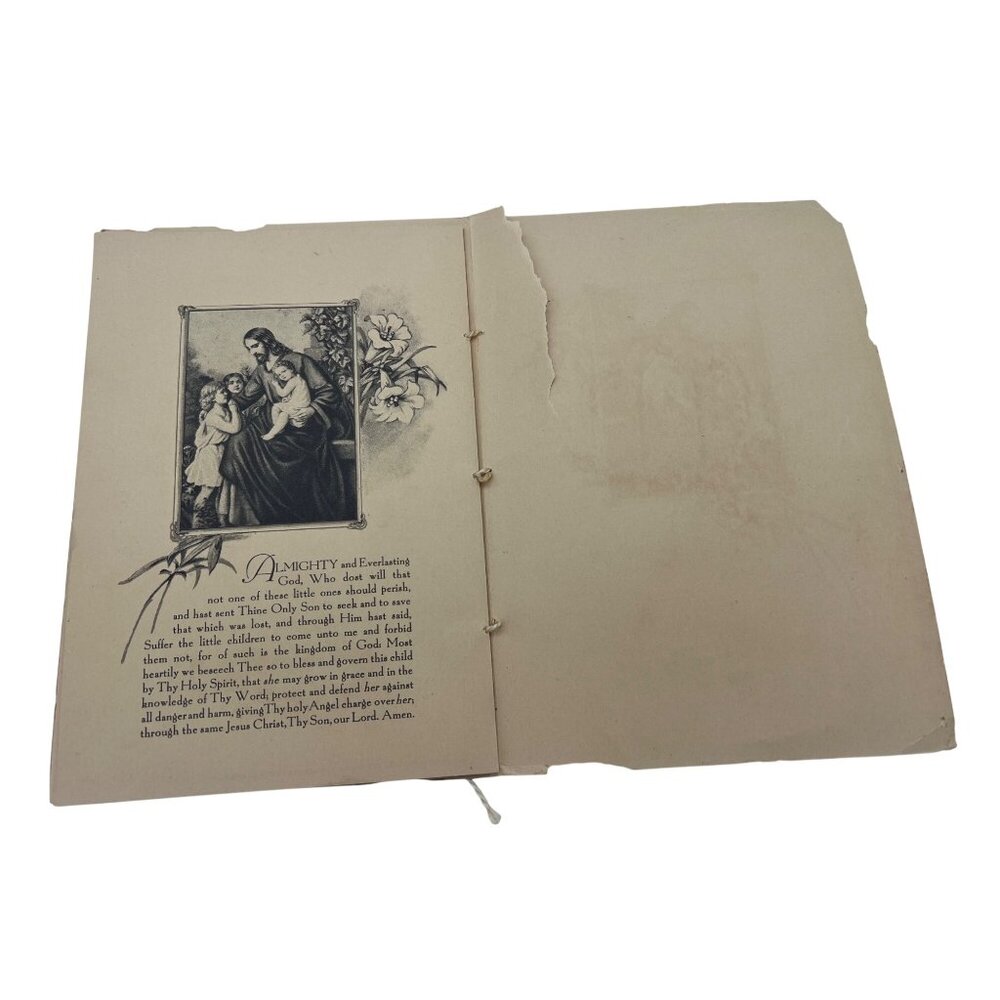 Vintage 1942 Lutheran Baptism Program Booklet St Matthew Jeannette PA Signed - Picture 9 of 9